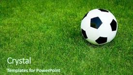  Presentation with soccer field - Amazing theme having field day - soccer ball on grass backdrop and a  colored foreground