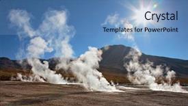  Presentation with chile - Colorful PPT theme enhanced with field el tatio in atacama backdrop and a teal colored foreground
