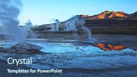  Presentation with field - Amazing slide set having field el tatio in atacama backdrop and a ocean colored foreground