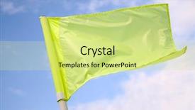 Presentation with corner - PPT theme having border soccer - corner flag with blue sky background and a yellow colored foreground