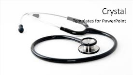  Presentation with doctor office call center - Slides enhanced with field focus on the center background and a white colored foreground