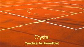  Presentation with sports volleyball - Amazing theme having field for basketball and volleyball backdrop and a crimson colored foreground