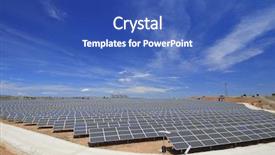  Presentation with renewable energy - Presentation design featuring field for renewable electric energy background and a ocean colored foreground