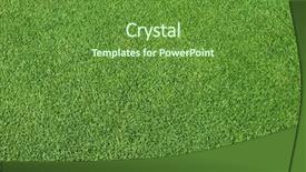  Presentation with green lawn - Theme with field golf - perfect green lawn background and a tawny brown colored foreground