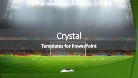  Presentation with field hockey - Slide set with field hockey - stadium abstract football background and a gray colored foreground