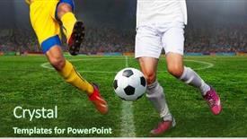  Presentation with field hockey - Audience pleasing presentation theme consisting of field hockey - stadium abstract football backdrop and a tawny brown colored foreground