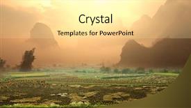  Presentation with vietnam - Beautiful presentation featuring field in vietnam backdrop and a blonde colored foreground