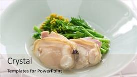  Presentation with rice field - Cool new slide set with field mustard in rice wine backdrop and a coral colored foreground