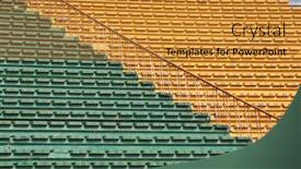  Presentation with stadium - Audience pleasing presentation design consisting of field-of-empty-white-plastic backdrop and a gold colored foreground