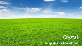  Presentation with sky - PPT layouts consisting of field of green grass background and a tawny brown colored foreground