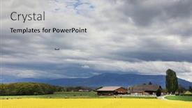  Presentation with rapeseed - Cool new slide set with field-of-rapeseed-canola backdrop and a light gray colored foreground