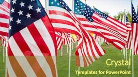  Presentation with veterans day - Presentation design featuring field of veterans day american background and a tawny brown colored foreground
