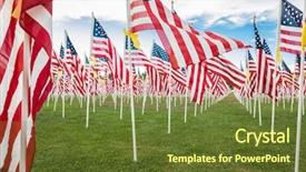  Presentation with veterans day - Slide set enhanced with field of veterans day american background and a  colored foreground