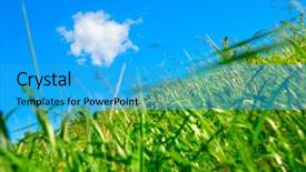  Presentation with blue sky - Slides enhanced with field-on-a-background background and a  colored foreground