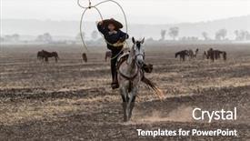  Presentation with mexican - Cool new theme with field on a mexican ranch backdrop and a gray colored foreground