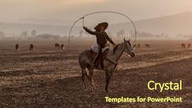  Presentation with ranch - PPT layouts having field on a mexican ranch background and a tawny brown colored foreground