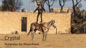  Presentation with mexican - Amazing PPT theme having field on a mexican ranch backdrop and a coral colored foreground