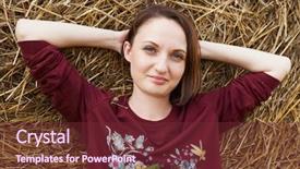  Presentation with field - Slide deck consisting of field sits in a haystack background and a  colored foreground