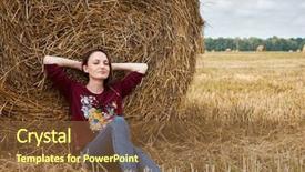  Presentation with black couple having fun - Cool new presentation theme with field sits in a haystack backdrop and a  colored foreground