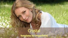  Presentation with meadow - Amazing slide set having field tall grass - woman lying in a meadow backdrop and a tawny brown colored foreground