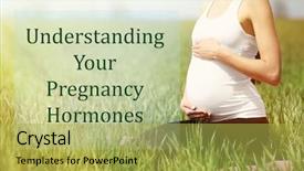  Presentation with pregnant woman - PPT layouts featuring field text understanding your pregnancy background and a  colored foreground