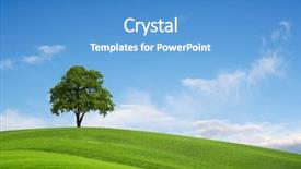  Presentation with law blue sky scales - PPT layouts featuring field tree and blue sky background and a teal colored foreground