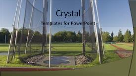  Presentation with green morning - Audience pleasing presentation consisting of field with a hammer throw backdrop and a seafoam green colored foreground