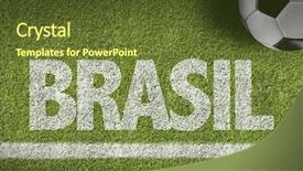  Presentation with football field or soccer field - Audience pleasing presentation design consisting of rio olympics 2016 - soccer field with the text backdrop and a tawny brown colored foreground