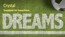  Presentation with believe - Amazing presentation design having field with the text dream backdrop and a tawny brown colored foreground