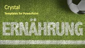  Presentation with soccer nutrition - PPT layouts featuring field with the text nutrition background and a tawny brown colored foreground