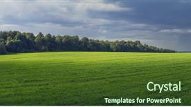  Presentation with rural india paddy field green - Cool new slides with fielda field before a thunder backdrop and a tawny brown colored foreground