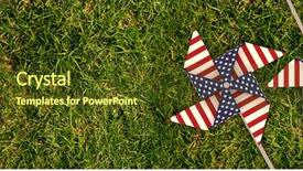  Presentation with pinwheel - Slide set enhanced with fieldcraft - 3d image composite of pinwheel background and a tawny brown colored foreground