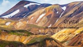  Presentation with gentle - Colorful PPT layouts enhanced with fields and glaciers magnificent iceland backdrop and a coral colored foreground