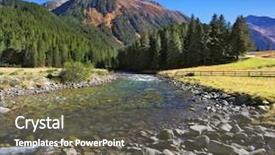  Presentation with forests - PPT layouts having fields and pine forests bluish background and a gray colored foreground