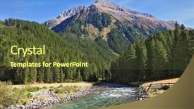  Presentation with forests - Presentation design enhanced with fields and pine forests bluish background and a tawny brown colored foreground