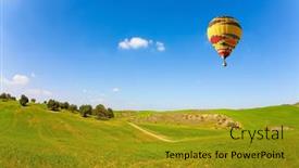  Presentation with hot spring - Amazing presentation theme having fields-of-spring-flowers backdrop and a gold colored foreground