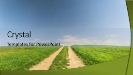  Presentation with this way our way - Amazing slide set having fields of sunlight way ahead backdrop and a light blue colored foreground