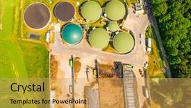  Presentation with biogas - PPT layouts featuring fields renewable energy from biomass background and a yellow colored foreground
