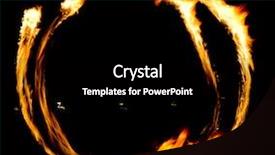  Presentation with abstract circles blur night street - Audience pleasing PPT theme consisting of fiery - night performance abstract drawing backdrop and a black colored foreground