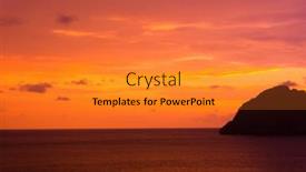  Presentation with fiery - PPT theme featuring park below the viewpoint background and a tawny brown colored foreground.