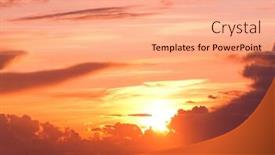  Presentation with fiery - Audience pleasing PPT layouts consisting of fiery backdrop setting sun backdrop and a coral colored foreground