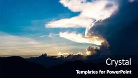  Presentation with fiery - Presentation design featuring fiery backdrop setting sun background and a black colored foreground