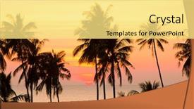  Presentation with fiery - Slide deck having fiery backdrop sunset divine background and a blonde colored foreground