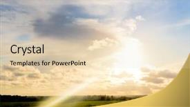  Presentation with fiery - Slides enhanced with fiery cloud setting sun background and a lemonade colored foreground