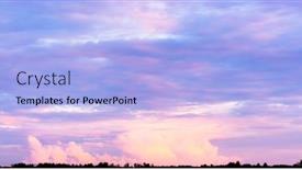  Presentation with fiery - Presentation theme having fiery cloud sunset paradise background and a light blue colored foreground