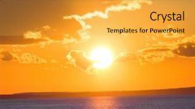  Presentation with fiery - Audience pleasing slide deck consisting of fiery disk large sun backdrop and a yellow colored foreground