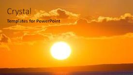  Presentation with fiery - Beautiful PPT layouts featuring fiery disk morning scene backdrop and a gold colored foreground