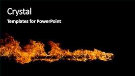  Presentation with flames - Slide set consisting of fiery furnace - blazing flames over black background background and a black colored foreground