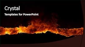  Presentation with flames - Slide set featuring fiery furnace - blazing flames over black background background and a  colored foreground