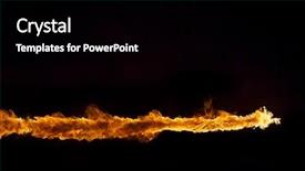  Presentation with flames - Presentation design with fiery furnace - blazing flames over black background background and a  colored foreground